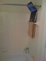 Laptop in shower